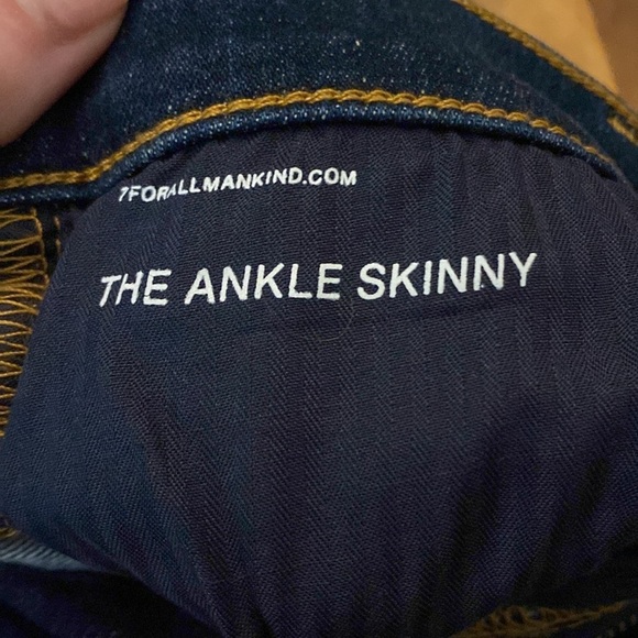 NWT 7 For All Mankind Women’s Blue Ankle Skinny Jeans Size 26 - Picture 5 of 10